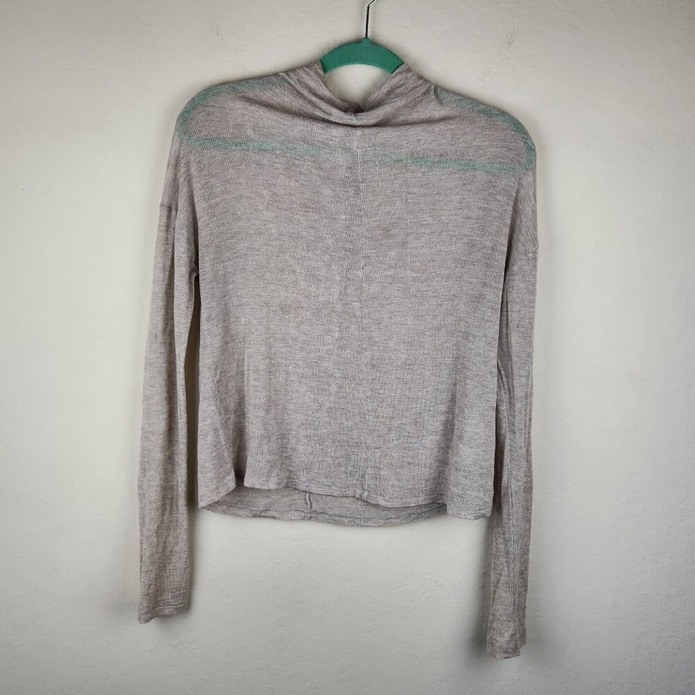 Aritzia Wilfred Wool Blend Mockneck Long Sleeve Sweater Top sz S *flawed*